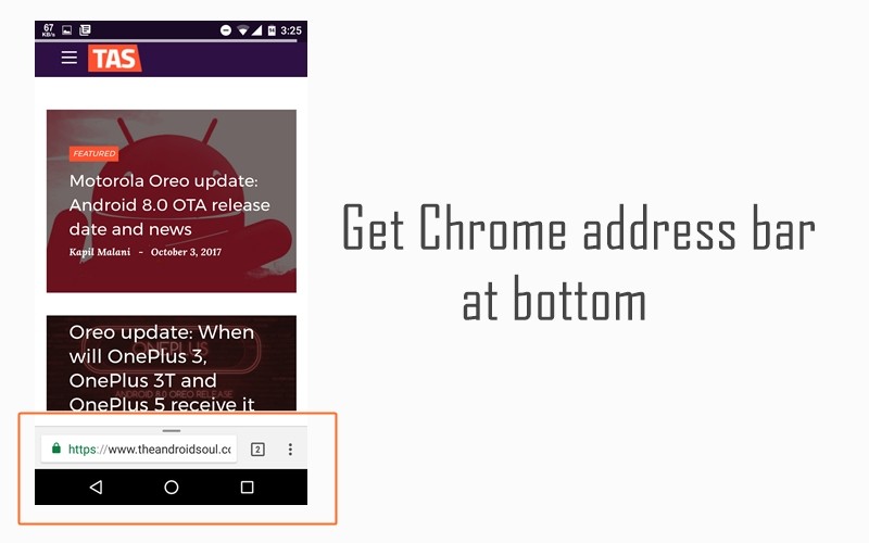 Cómo hacer que la barra de direcciones de Chrome se muestre en la parte inferior en Android