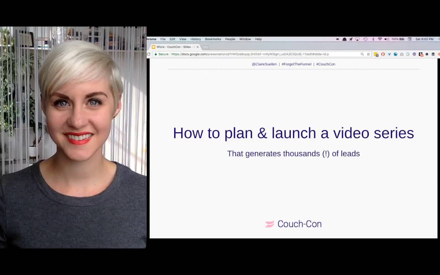 Cómo planificar y lanzar una serie de talleres en video que genere miles de clientes potenciales - CouchCon 2018