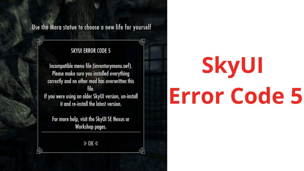 Cómo reparar el código de error 5 de SkyUI en pasos simples