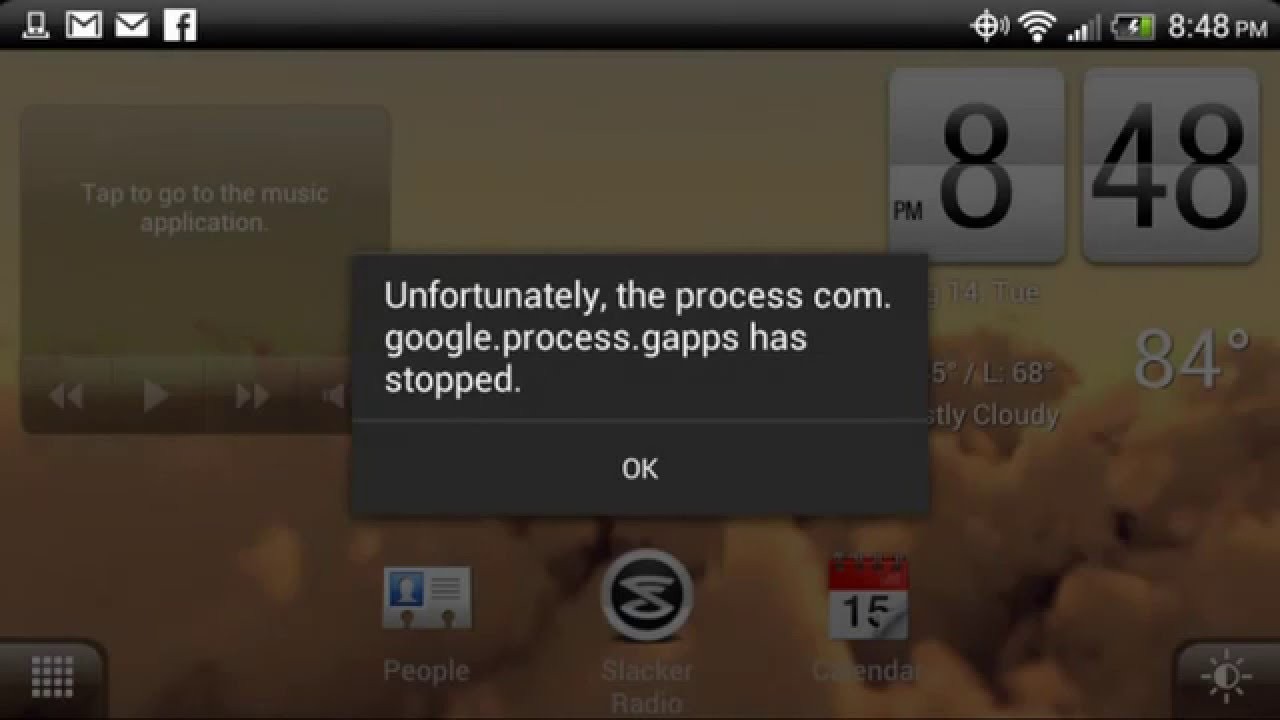 Cómo reparar el proceso google.process.gapps.error ha detenido el error en Android