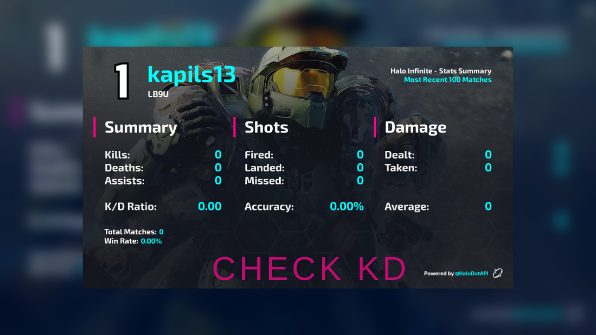 Cómo verificar Halo Infinite KD usando KD Tracker y dentro del juego