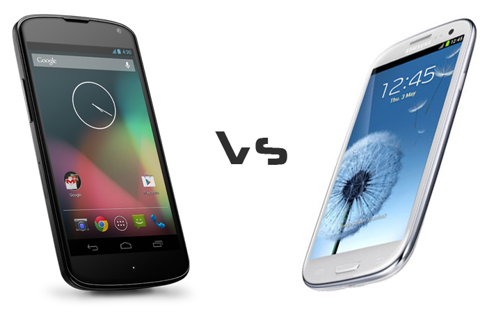 Comparación entre Nexus 4 y Galaxy S3