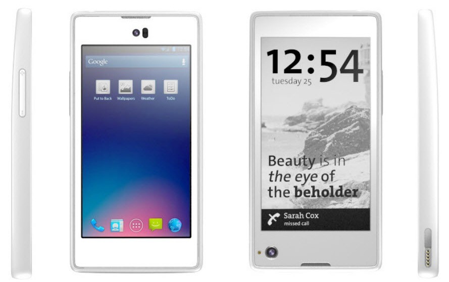 Conozca el YotaPhone: pantalla LCD en el frente, pantalla E Ink en la parte posterior