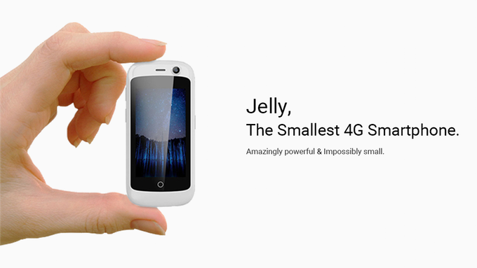 Conozca el teléfono Jelly, el teléfono inteligente 4G más pequeño con Android Nougat