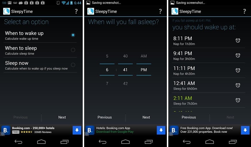 [Cool App] La calculadora SleepyTime BedTime basada en Holo UI indica a qué hora es bueno despertarse