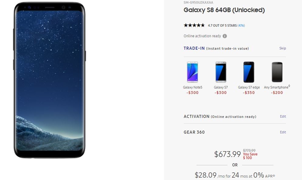 [Deal] Galaxy S8 y S8+ desbloqueados en EE. UU. con un descuento de $100, además obtén Gear 360 por solo $49