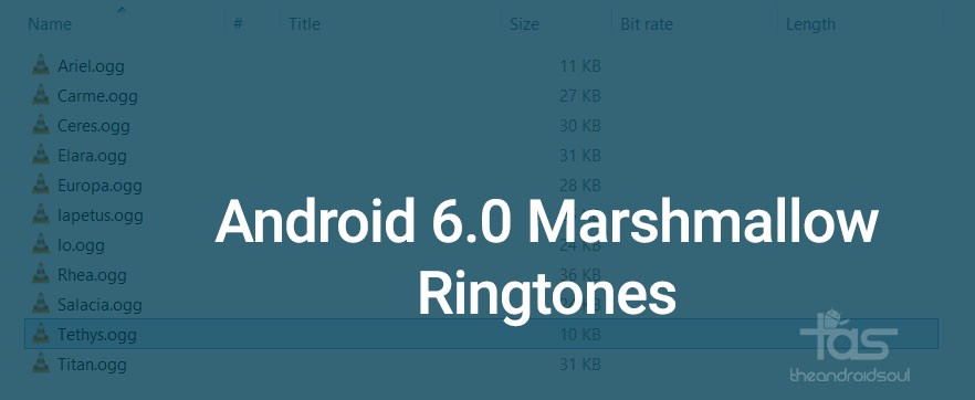 Descarga el paquete de tonos de llamada de Android 6.0 Marshmallow
