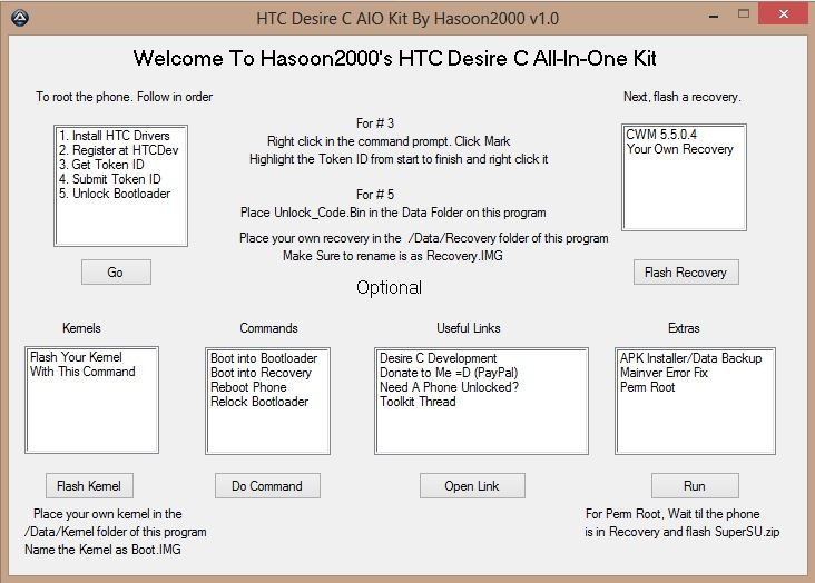 Descargar HTC Desire C All-In-One Toolkit