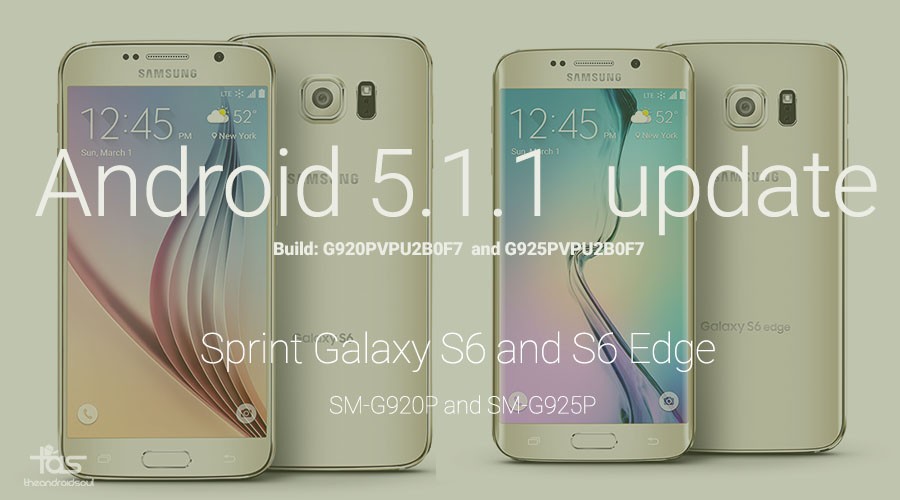 Descargue la actualización Sprint Galaxy S6 y S6 Edge 5.1.1 en formato Odin TAR para corregir el error de OTA