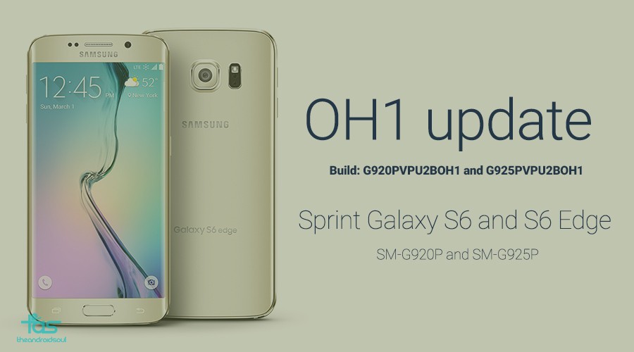Descargue la actualización Sprint Galaxy S6 y S6 Edge OH1 como Odin TAR (G920PVPU2BOH1 y G925PVPU2BOH1)