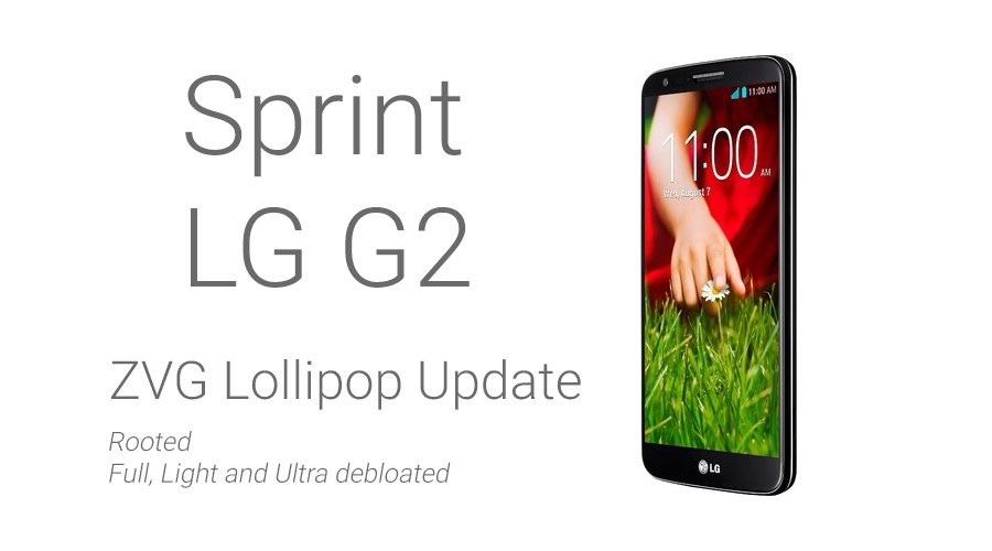 Descargue la actualización oficial de Sprint LG G2 ZVG ya rooteada y eliminada