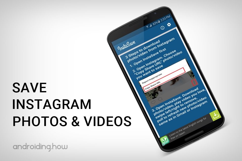 Descargue y guarde fotos y videos de Instagram usando la aplicación InstaSave en su dispositivo Android