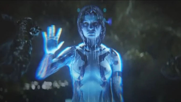Detrás de Cortana, originalmente llamado Alyx y adaptado del juego