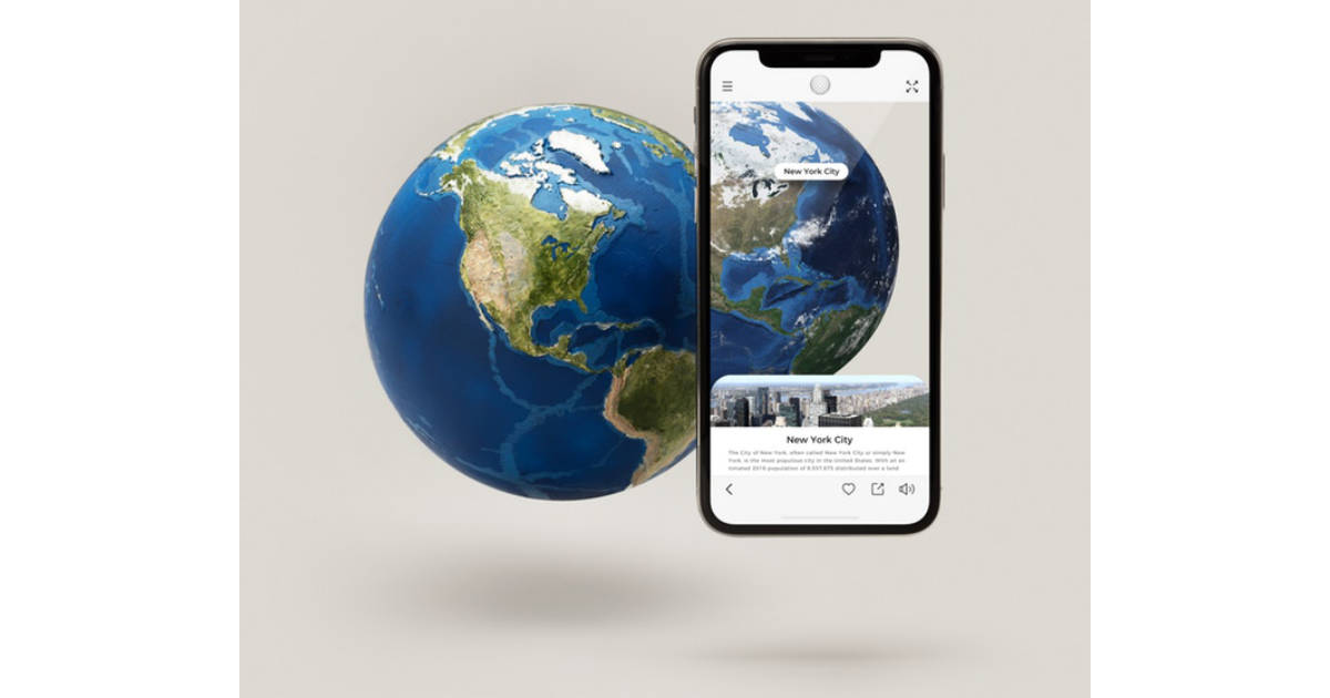 EARTH es el globo terráqueo de escritorio más genial del planeta con una aplicación AR para iPhone