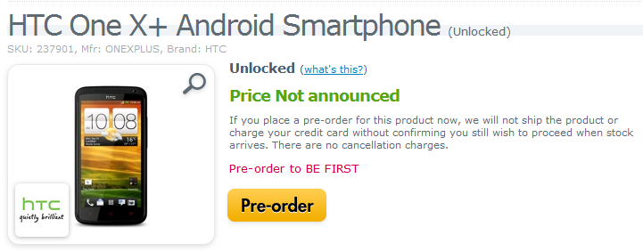 EE. UU. obtiene HTC One X+ desbloqueado, disponible en pre-pedido