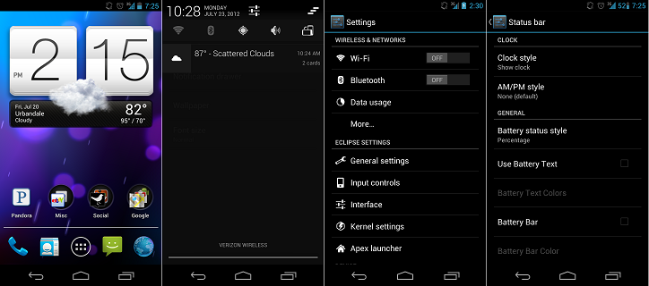 Eclipse ROM para Nexus 7, basado en la última versión de Android 4.1 Build JRO03O