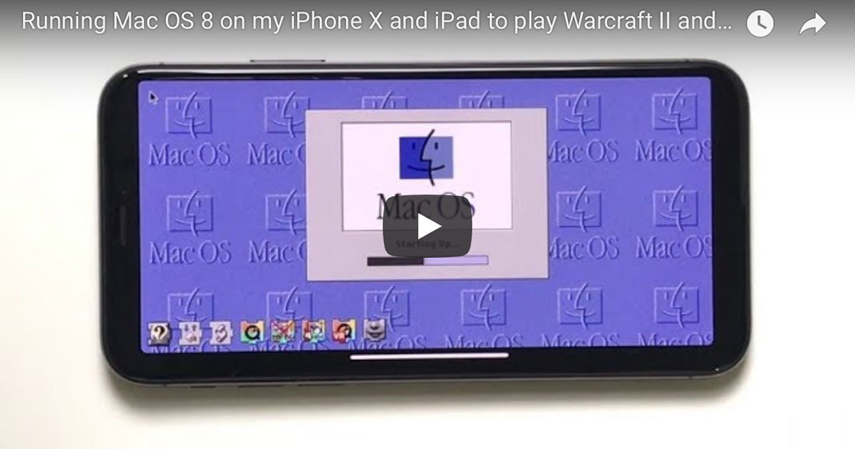 Ejecutar Mac OS 8 en iPhone X y iPad para jugar a Warcraft II y SimCity 2000