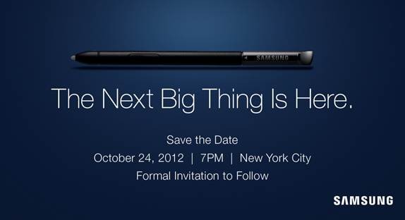 El Galaxy Note 2 de EE. UU. podría ser anunciado por Samsung el 24 de octubre