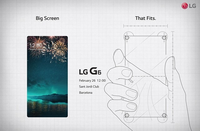 El lanzamiento del LG G6 el 26 de febrero se hace oficial, LG envía invitaciones teaser con la leyenda "Pantalla grande que se adapta"