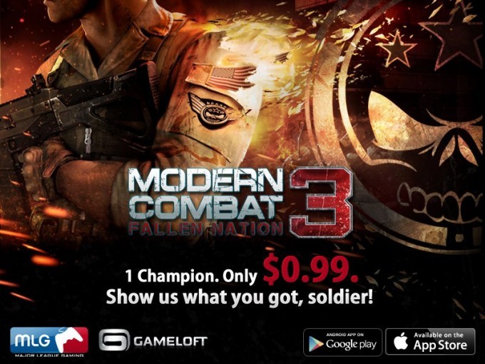 El precio de Modern Combat 3 se redujo a solo $ 1 en Google Play Store
