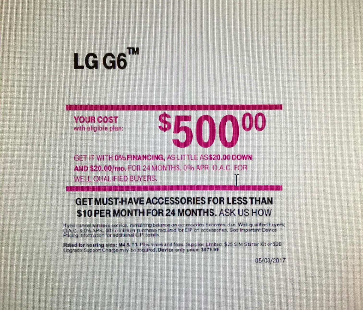 El precio del LG G6 de T-Mobile baja a $ 500, todavía disponible con Google Home gratis hasta el 7 de mayo