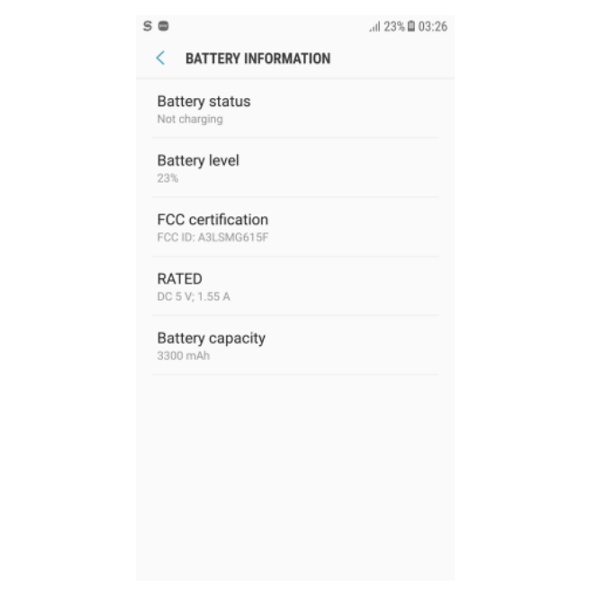 Especificaciones de la batería del Samsung Galaxy On7 Pro (SM-G615F) reveladas a través de la presentación de la FCC