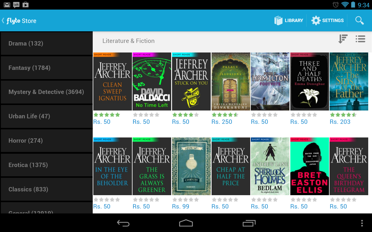 Flyte eBooks lanzados por Flipkart en Google Play Store