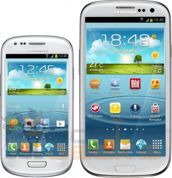 Fugas de especificaciones, imágenes y precios del Samsung Galaxy S3 Mini
