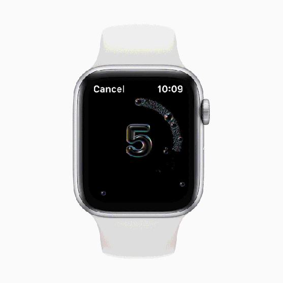 Cuenta regresiva para lavarse las manos en el Apple Watch