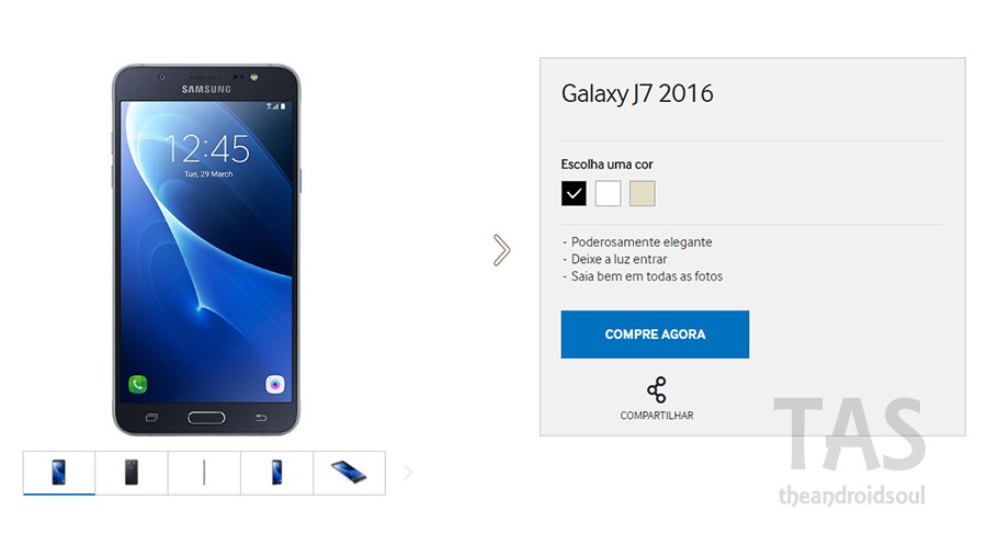 Galaxy J7 2016 lanzado en Brasil, disponible en la tienda minorista FAST SHOP