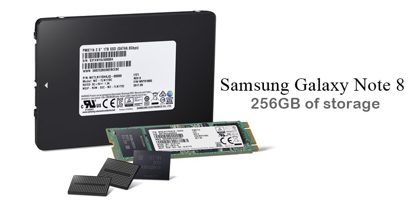 Galaxy Note 8 puede tener 256 GB de almacenamiento ya que Samsung comienza la producción en masa de chips de memoria V-NAND de 256 GB