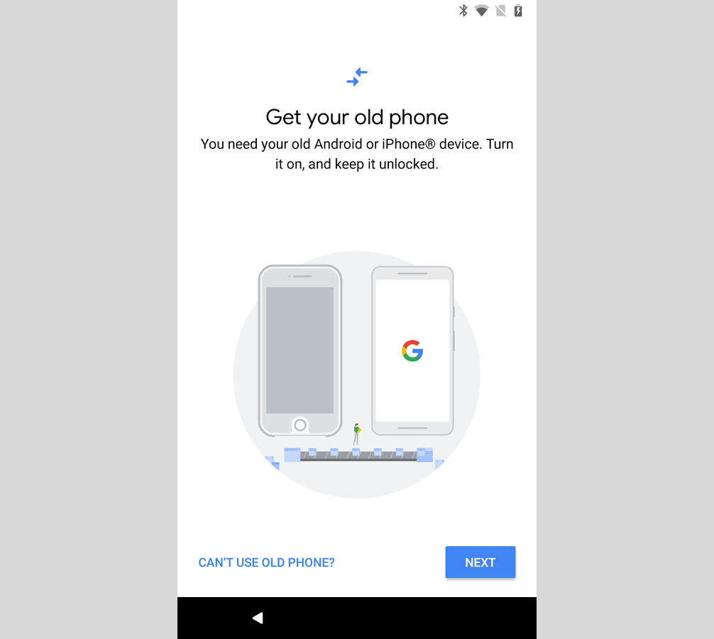 Google Pixel 2 con parlantes frontales aparece en una lista de Play Store