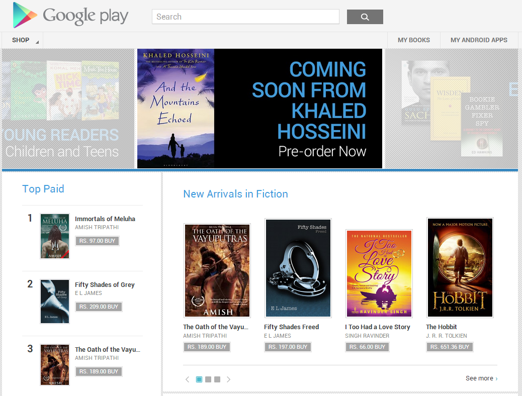 Google Play Libros ahora disponible en India