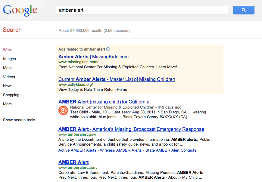 Google presenta Alertas Amber para ayudar y encontrar niños desaparecidos