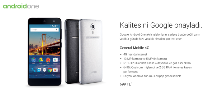 Google y General Mobile se unen para presentar Android One en Turquía