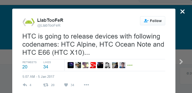 HTC Alpine, HTC Ocean Note y HTC E66 (X10)