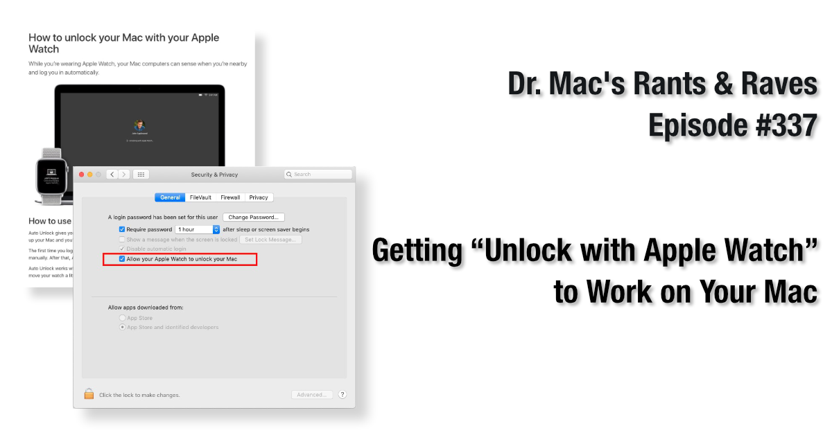Hacer que "Desbloquear con Apple Watch" funcione en su Mac