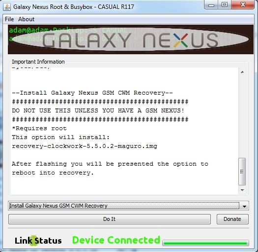 Herramienta de recuperación y raíz de un clic CASUAL para Galaxy Nexus