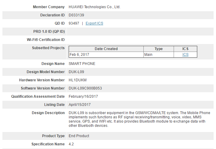 Huawei Honor V9 listo para su lanzamiento en EE. UU., pasa a través de Bluetooth SIG