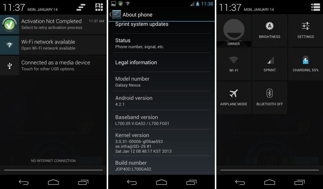 Instalar manualmente la actualización de Android 4.2.1 Jelly Bean en Sprint Galaxy Nexus L700 [Leak]