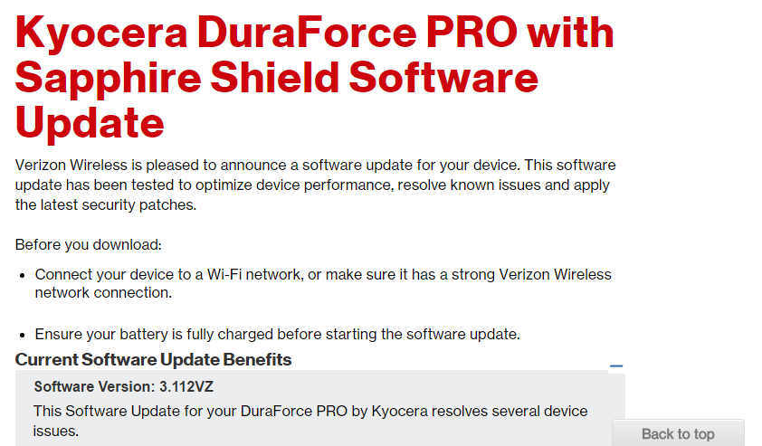 Kyocera DuraForce PRO recibe parche de seguridad de Verizon