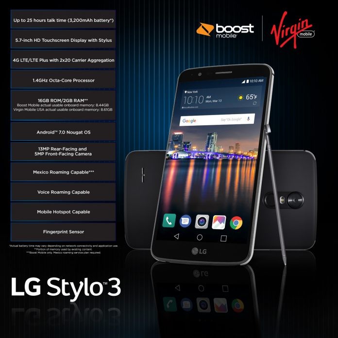 LG Stylo3 se lanza en Boost y Virgin Mobile, con un precio de $ 180
