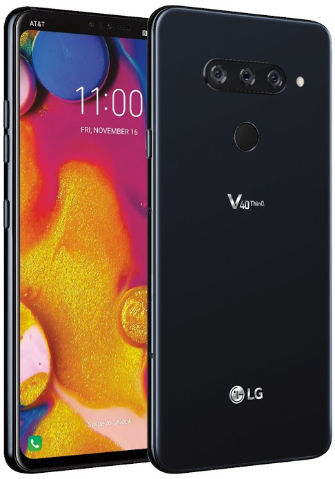 LG V40 ThinQ muestra cinco lentes de cámara en una imagen de prensa filtrada