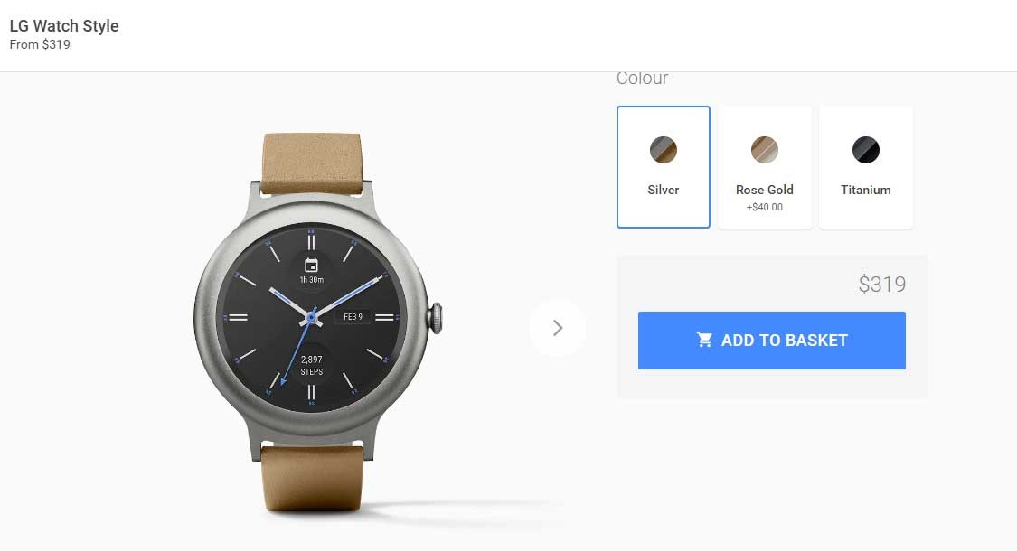 LG Watch Style ahora a la venta en la Google Store de Canadá