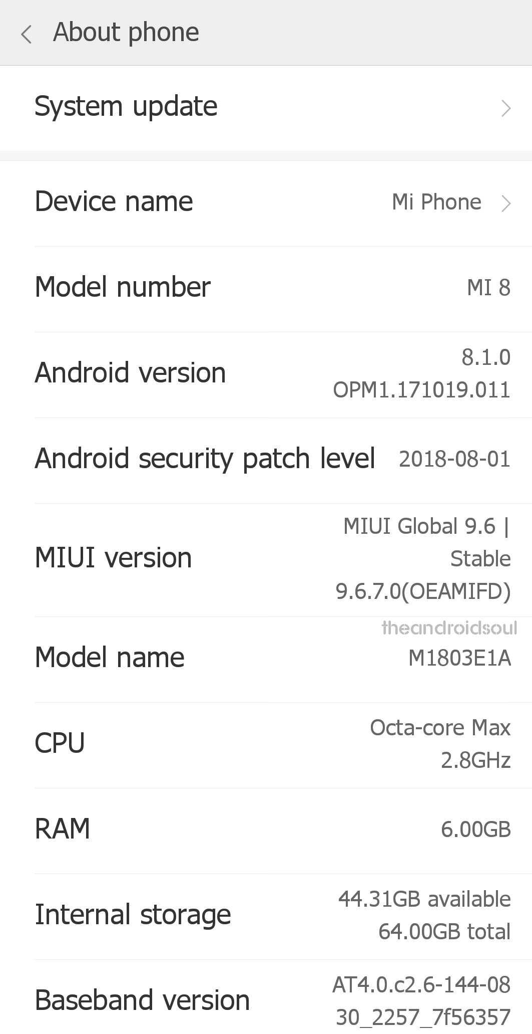 La actualización 9.6.7 de Xiaomi Mi 8 mejora la cámara, la duración de la batería y el rendimiento del GPS