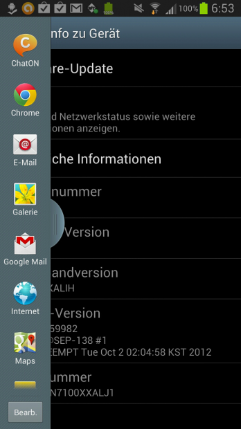 Galaxy Note 2 multi-view update for Germany