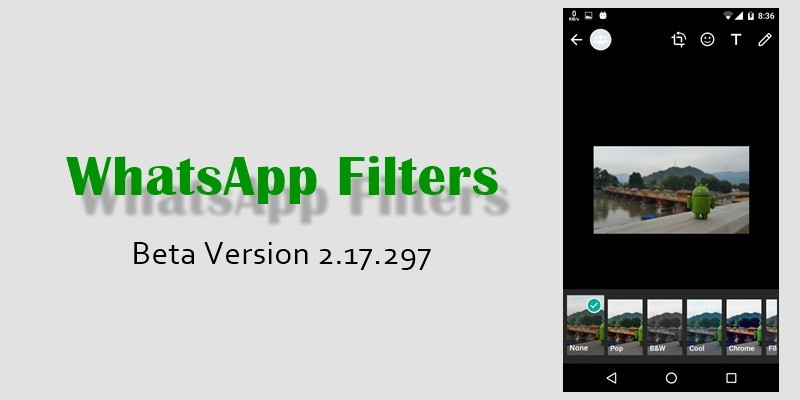 La actualización beta de WhatsApp trae filtros de fotos