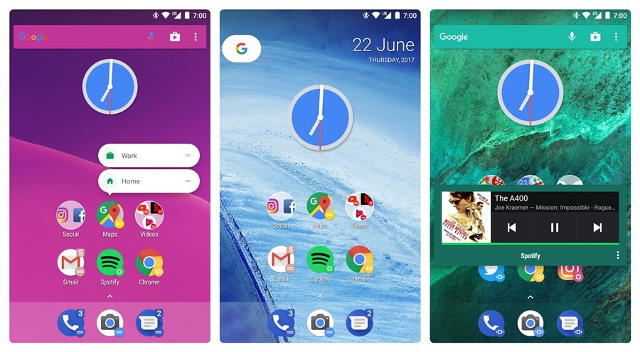 La actualización beta del lanzador de acciones (v26) trae un montón de estilos de Android O a las versiones actuales de Android