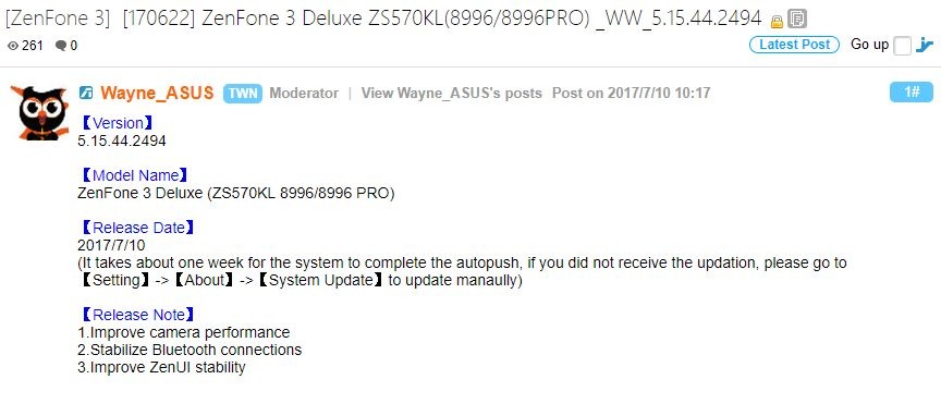 La actualización de Asus ZenFone 3 Deluxe trae mejoras en el rendimiento de la cámara y correcciones de estabilidad