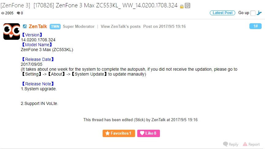 La actualización de Asus ZenFone 3 Max se implementa con soporte VoLTE en India